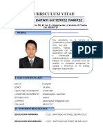 Curriculum Vitae: Edison Darwin Gutierrez Ramirez