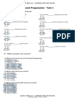 Learning English Online - Present Progressive Test