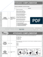 Atividade Complementar Eja Ensino Médio Vii Etapa Especial Mat LP