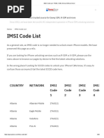 IMSI Code List - RSIM, XSIM, Gevey SIM and More