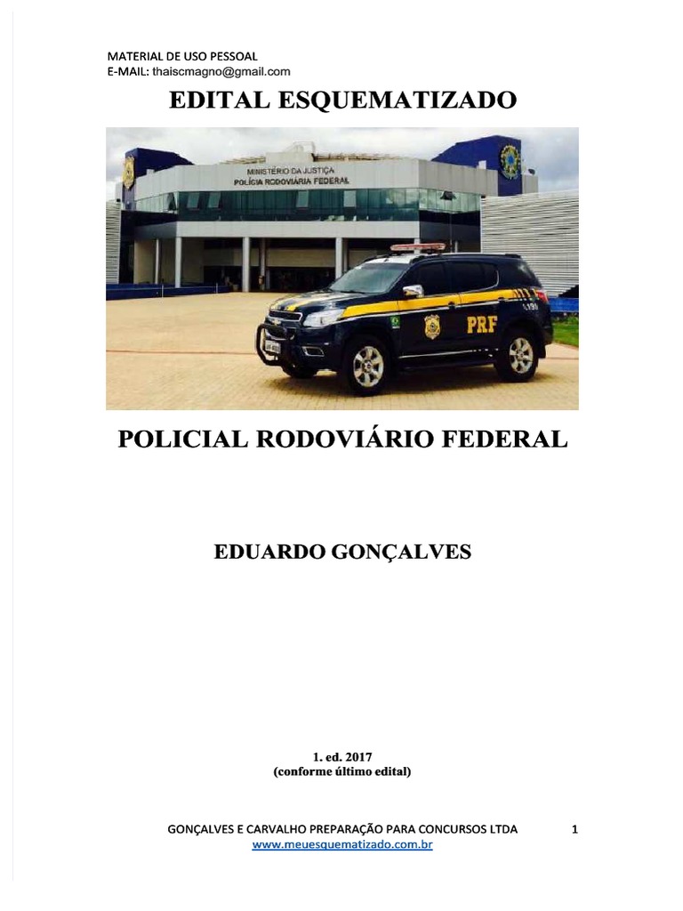 PDF PRF Edital Esquematizado DL | PDF | Assunto (gramática ...
