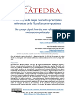 El Concepto de Culpa Desde Los Principales Referentes de La Filosofía Contemporánea