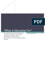 What Is Education For by D Orr Final Edition