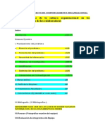 ESQUEMA de PROYECTO de Comportamiento Organizacional