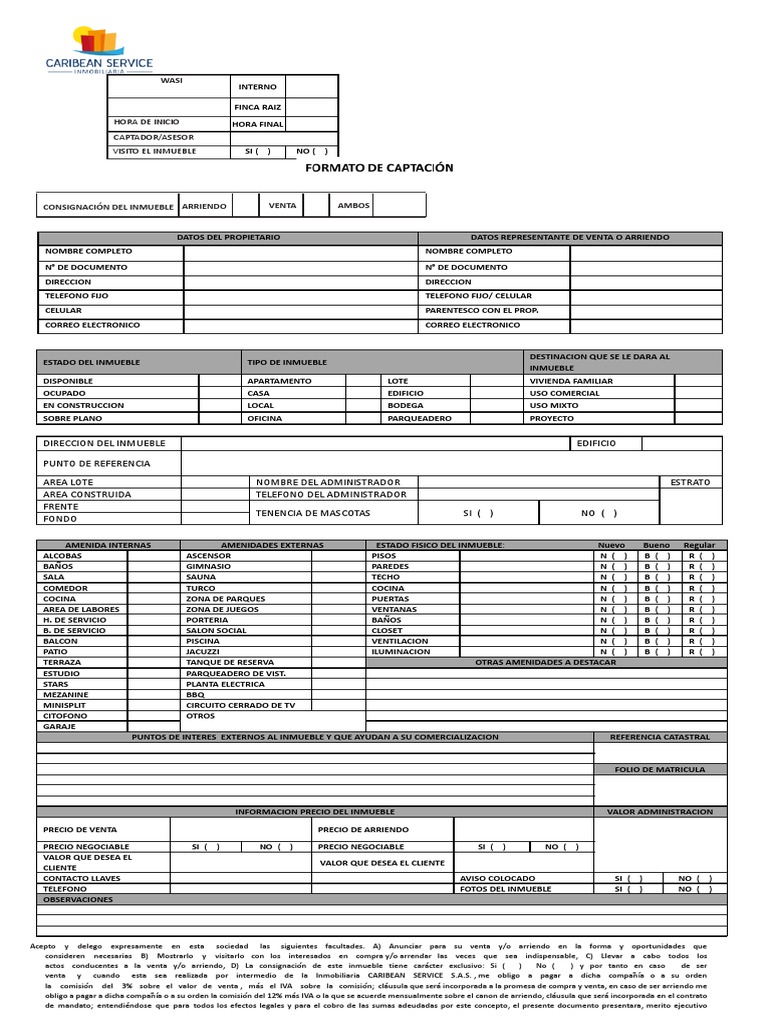 FORMATO DE CAPTACIÓN ACTUALIZADO 2018 Oficial | PDF