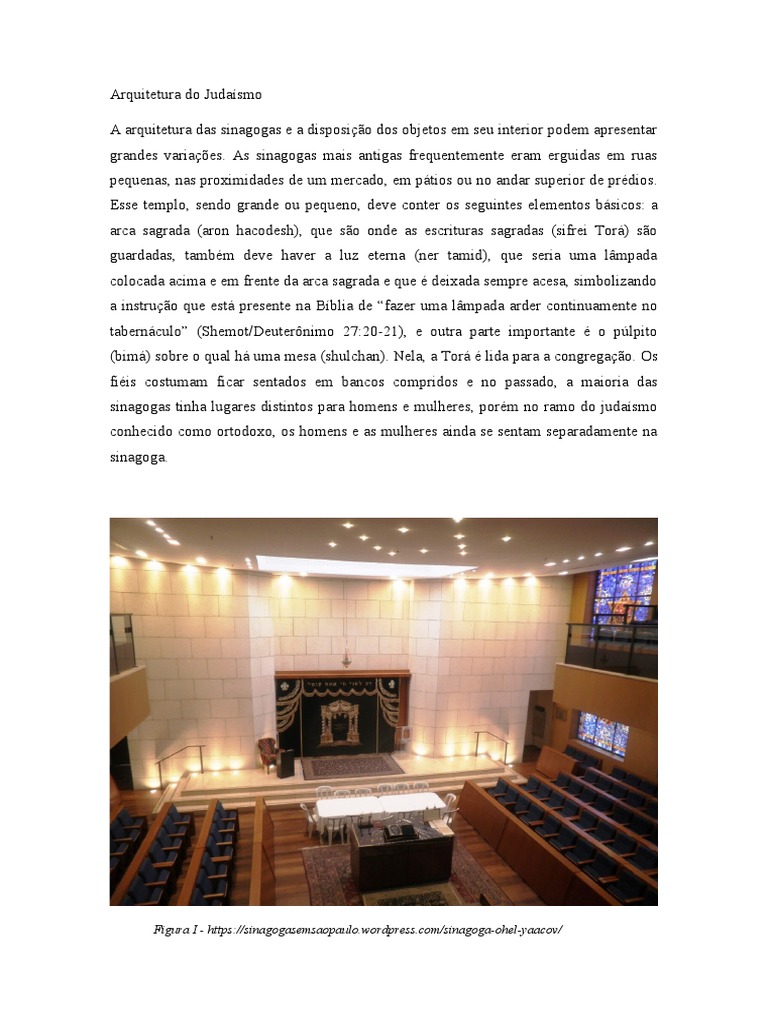 Os Elementos Fundamentais da Arquitetura das Sinagogas | PDF
