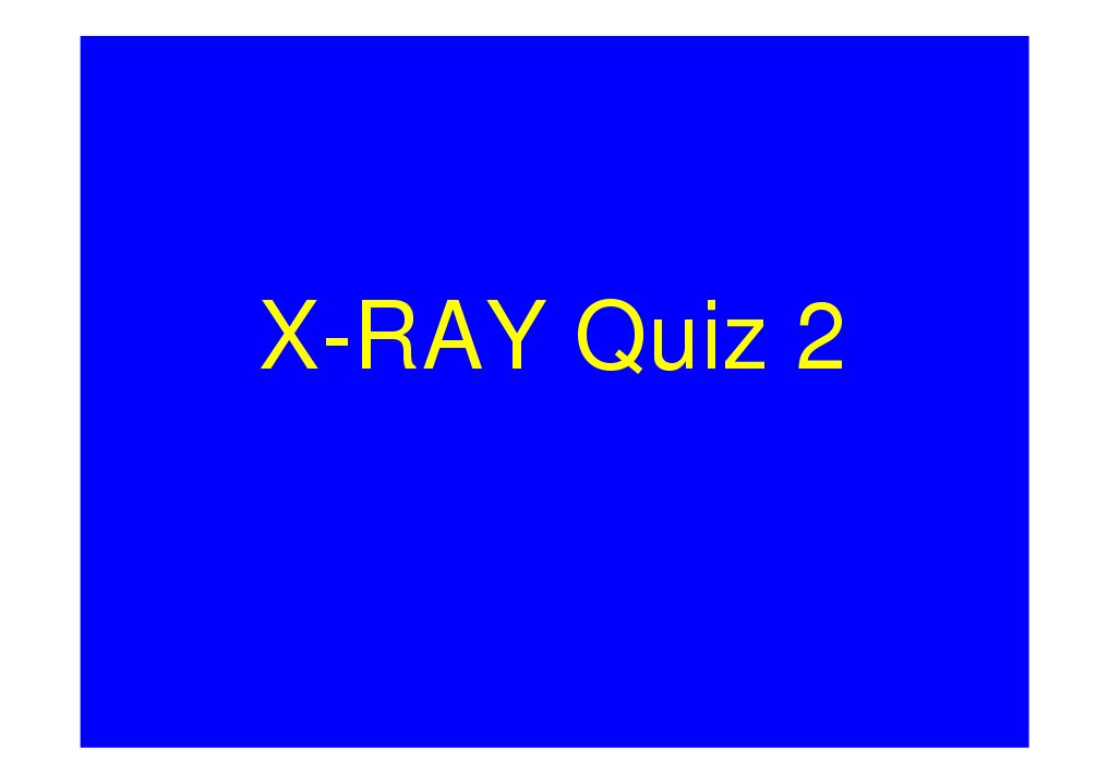 XRAY Quiz 2 PDF