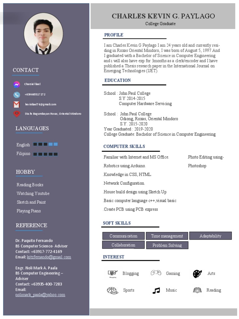 Recent Graduate Computer Engineer Profile | PDF | Computer Science ...