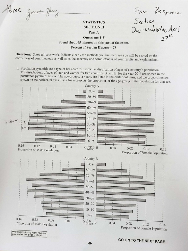 Stats FRQs PDF