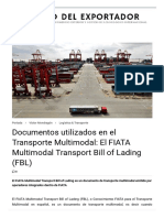 Documentos Utilizados en El Transporte Multimodal - El FIATA Multimodal Transport Bill of Lading (FBL) - DIARIO DEL EXPORTADOR