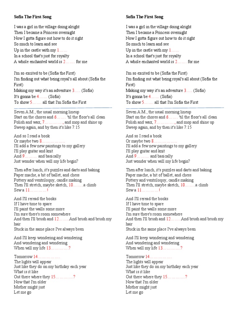 Sofia the first song lyrics pdf