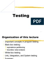 Lect 22 To 26 Testing - BB Testing and Levels