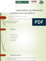 Practica de Velocidad, Aceleracion y Potencia de Mecánica