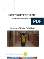 Hospitality Etiquette For Staff and Trainee