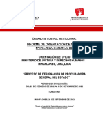 INFORME DE ORIENTACIÓN DE OFICIO #013-2022-OCI/0281-SOO 26 SET 2022. Designación Procuradora General Estado. 14 Págs