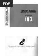 Download Peugeot 103 Owners Manual by Michael James Webb SN59718247 doc pdf
