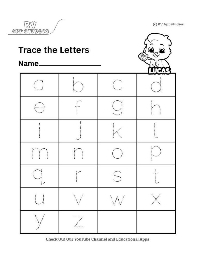 119 Free Printable Worksheets For Kids Alphabets Small Letters Tracing