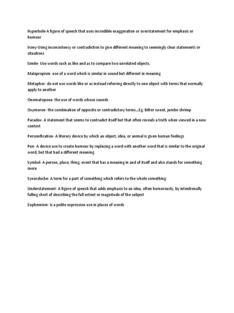 Hyperbole | PDF | Language Arts & Discipline