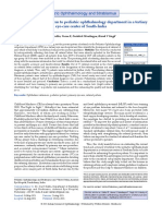 A Study of Referral Pattern To Pediatric Ophthalmology Department in A Tertiary Eye Care Center of South India