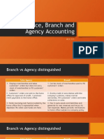 Home Office, Branch and Agency Accounting