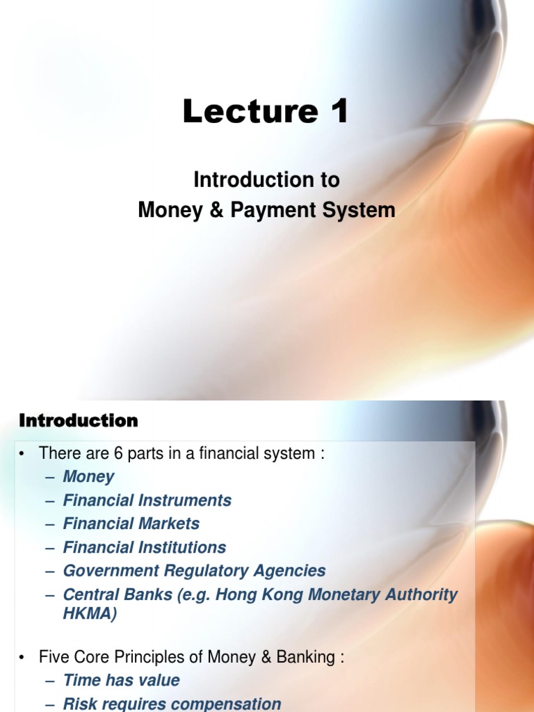 Overview of Money & Payment Systems | PDF | Money | Money Supply