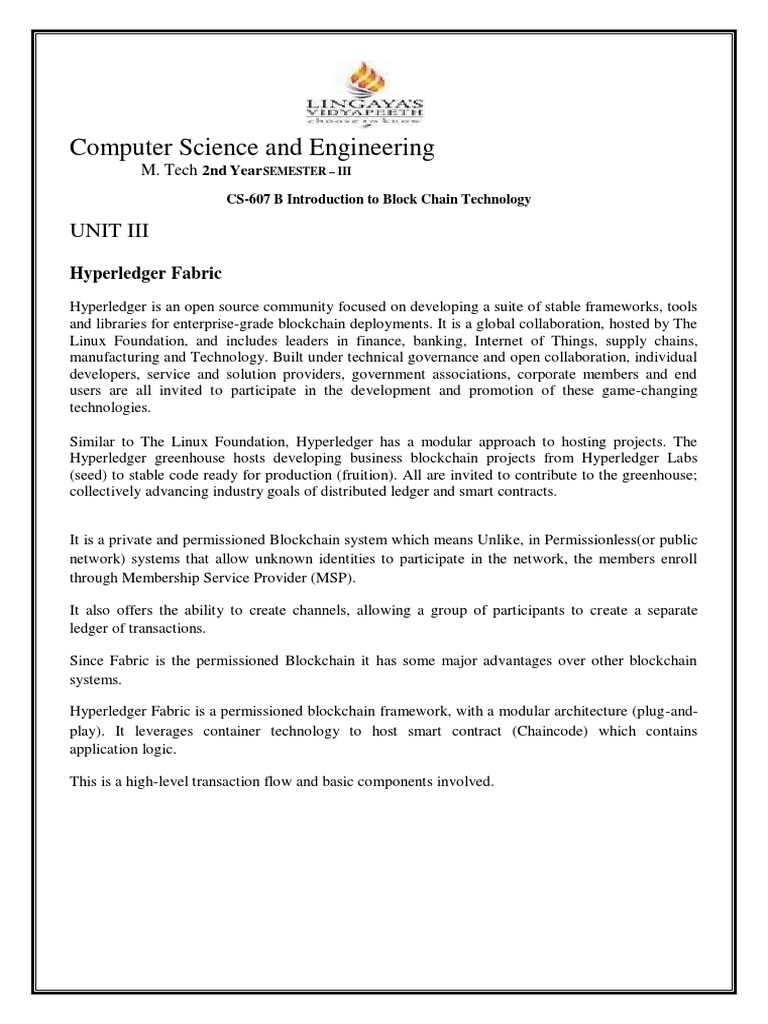 Introduction To Block Chain Unit 3 Lecture Notes | PDF | Cloud Computing |  Software As A Service