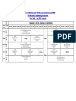 NUST School of Mechanical & Manufacturing Engineering (SMME) BE Mechanical Engineering Programme Time Table - Fall 2020 Semester