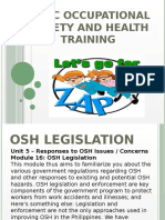 OSH Legislation BY DOLE 7