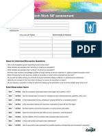 SIF Assessment Forms EXCAVATION