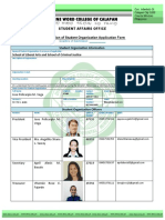 Accreditation of Student Organization Application Form