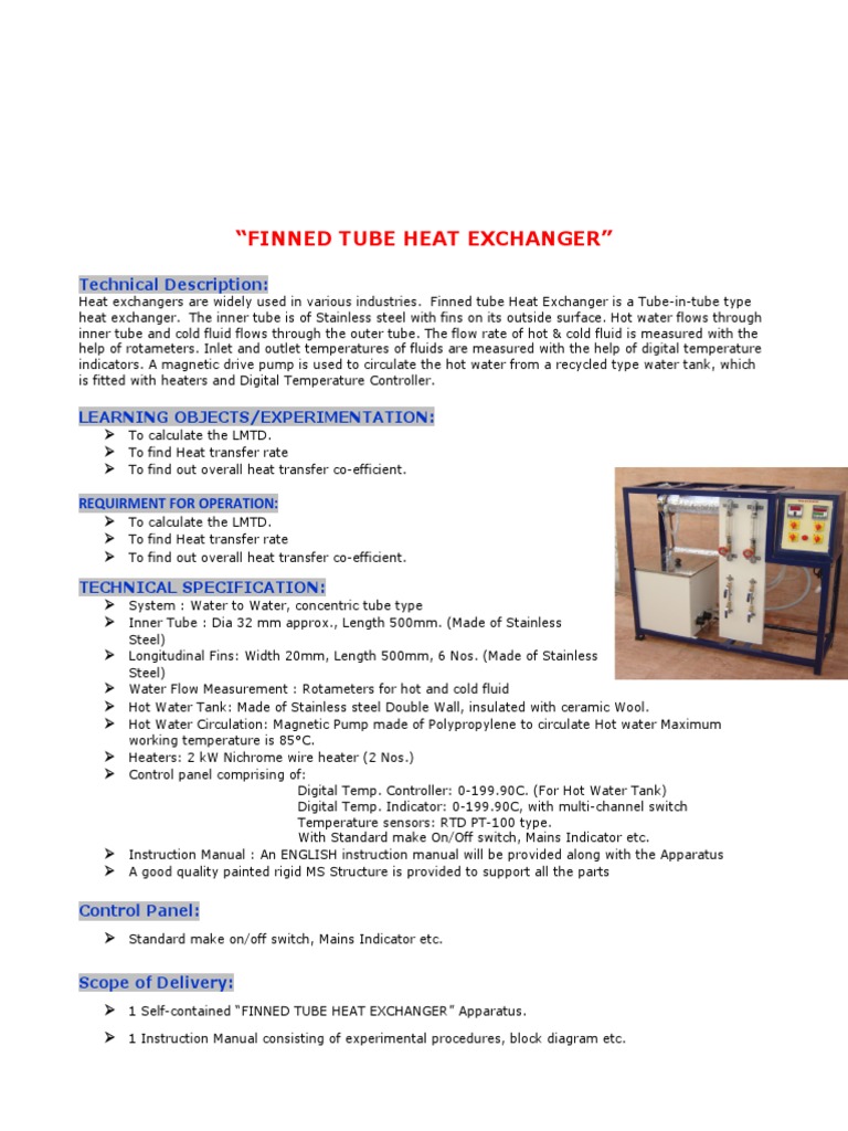 Finned Tube Heat Exchanger | PDF