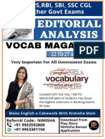Weekly Editorial Vocabulary Magazine by Nimisha Mam 22th To 27th