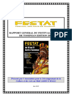 Organiser Un Festival de Musique Au Mali Défis Et Perspectives. Cas Du Festat de Tominian