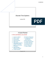 Discrete Time Systems Review