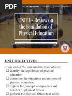 UNIT I Review On The Foundation of Physical Education