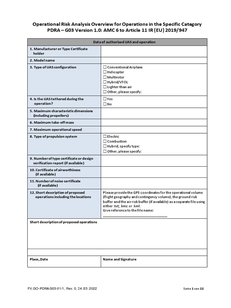 UAS Operational Risk Analysis Guide | PDF | Unmanned Aerial Vehicle ...