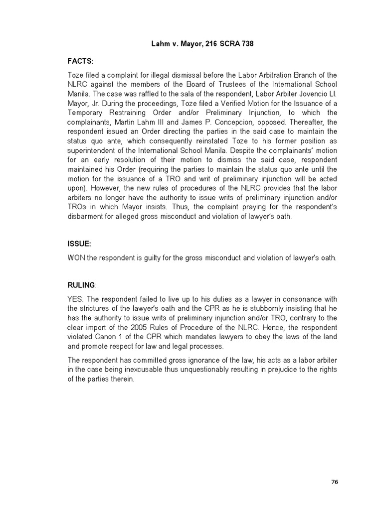 Legal Misconduct in Labor Case | PDF | Law