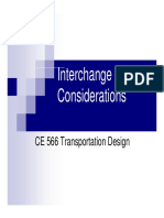 Interchange Deisgn Considerations