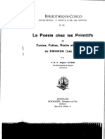 La Poesie Chez Les Primitifs (Rwanda) - 1922 - Père Hurel