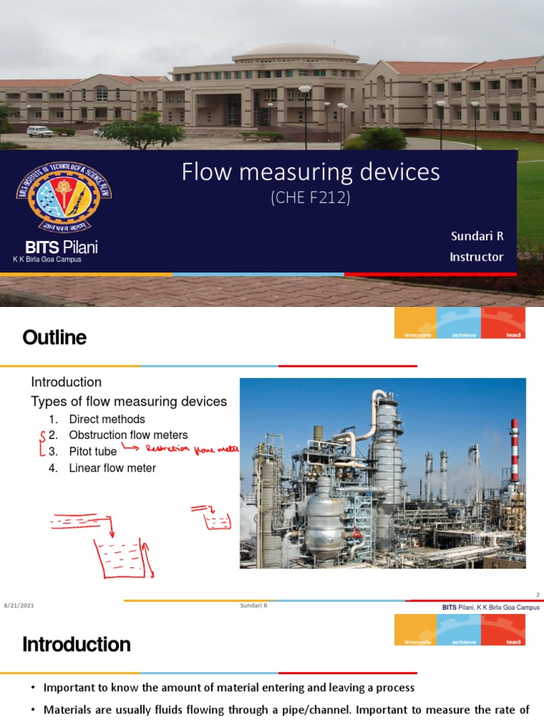 Flow Measuring Devices PDF Flow Measurement Pressure