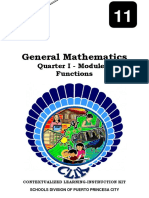 General Mathematics11 - q1 - Mod1 - Functions