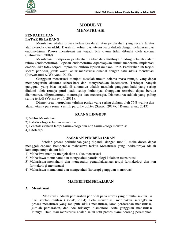 Gangguan Menstruasi dan Penanganannya | PDF | Kesehatan Holistik