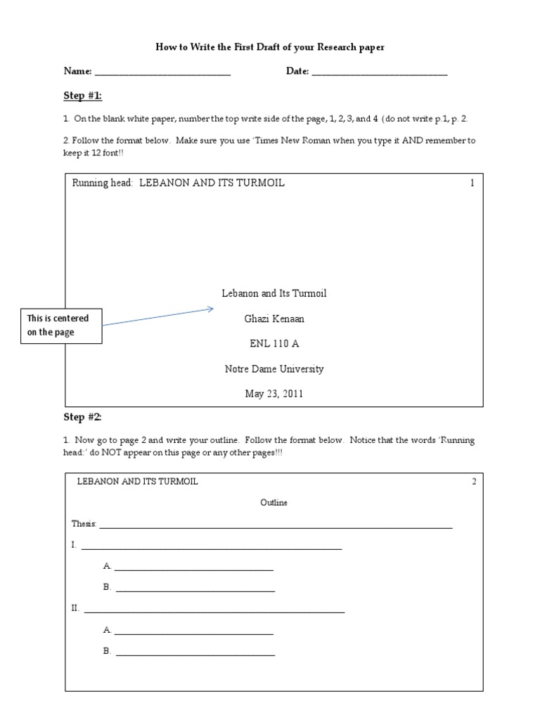 how to write draft research paper | PDF | Water