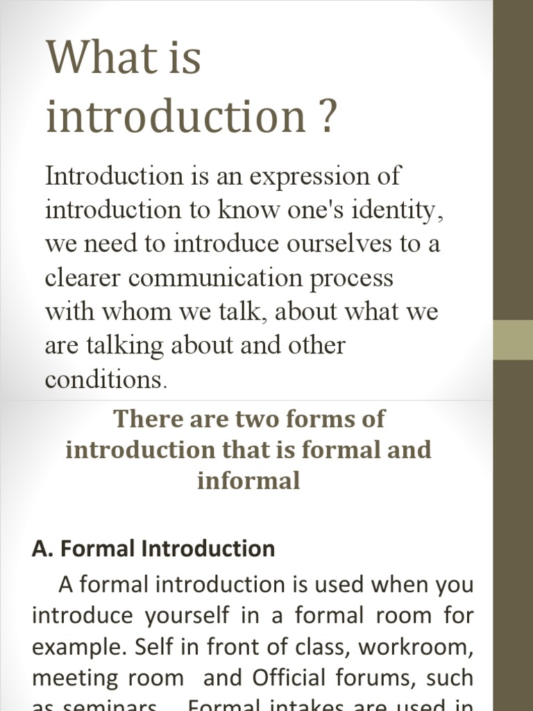 What Is Introduction ? | PDF