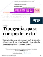 Tipografías para Cuerpo de Texto - Rayitas Azules - Diseño Editorial y Tipografía