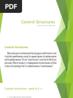 Week 3 & Week 4 Control Structures