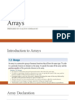 Week 8 Introduction To Arrays (One Dimensinal Array)