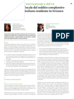 Il Trattamento Fiscale Del Reddito Complessivo Di Un Cittadino Italiano Residente in Svizzera - Vanetti - Ramella