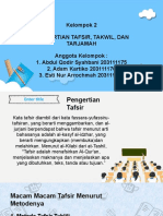 Kelompok 2 Pengertian Tafsir Takwil Tarjamah