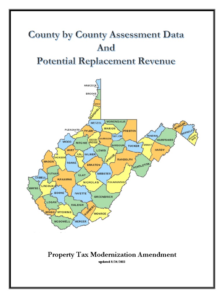 County by County Assessment Data and Potential Replacement Revenue